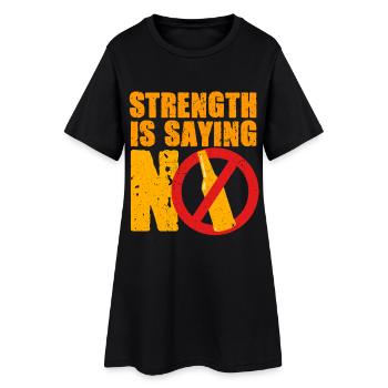 La force abstinente antialcoolique signifie non - Robe T-shirt Femme - noir - Devant