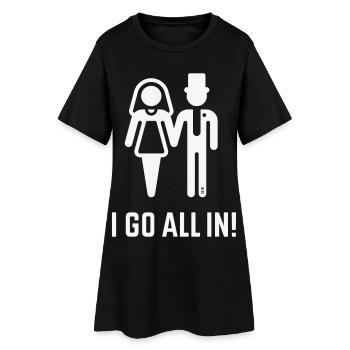Je mise à fond ! (Mariage, Marié, Mariée / F) - Robe T-shirt Femme - noir - Devant