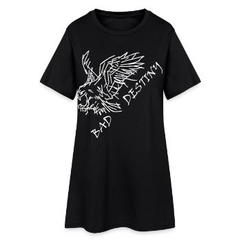 Mauvais Destin en blanc - Robe T-shirt Femme - noir - Devant