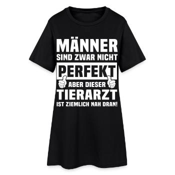 Tierarzt - Frauen T-Shirt-Kleid - Schwarz - Vorne