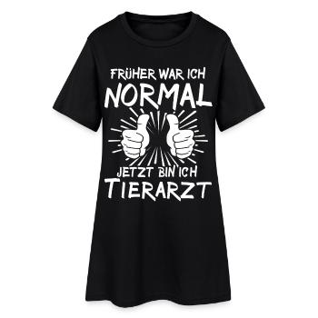 Tierarzt - Frauen T-Shirt-Kleid - Schwarz - Vorne