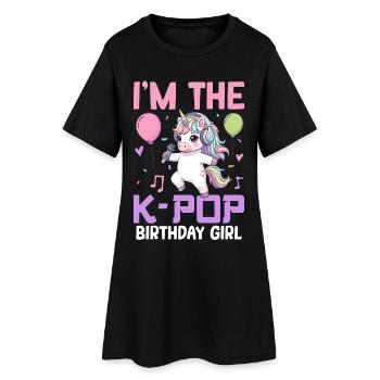 Je suis la fille d’anniversaire de K Pop - Robe T-shirt Femme - noir - Devant
