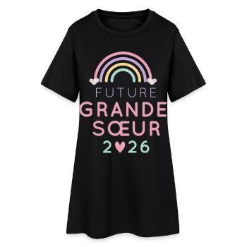 Future Grande Sœur 2026 – Annonce Grossesse - Robe T-shirt Femme - noir - Devant
