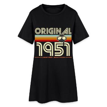Originale Vintage-Edition von 1951 - Frauen T-Shirt-Kleid - Schwarz - Vorne