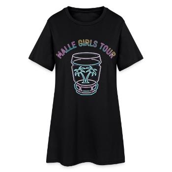 Équipe de tournée des filles de Malle - Robe T-shirt Femme - noir - Devant