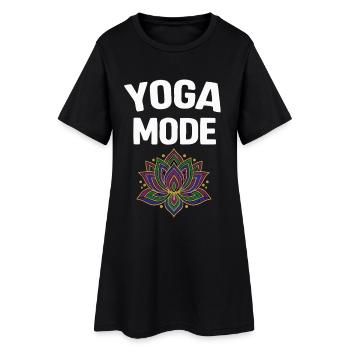Mode Yoga sur la Fleur de Lotus - Robe T-shirt Femme - noir - Devant