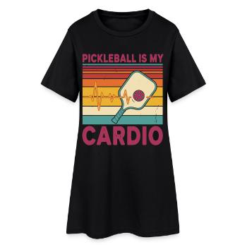 Le pickleball est mon cardio Joueur drôle de pickleball - Robe T-shirt Femme - noir - Devant