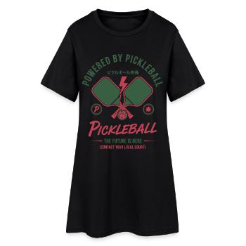 Pickleball propulsé par Joueur drôle de Pickleball - Robe T-shirt Femme - noir - Devant
