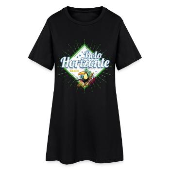 Belo Horizonte Minas Gerais Brasilien Tukan Design - Frauen T-Shirt-Kleid - Schwarz - Vorne