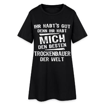 Trockenbauer - Frauen T-Shirt-Kleid - Schwarz - Vorne