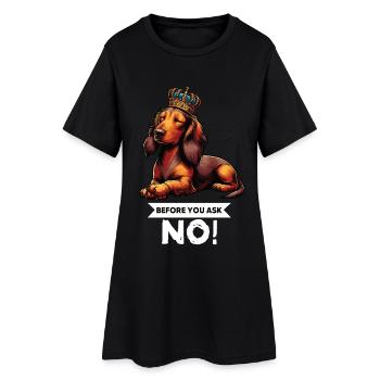Before You Ask Longhair Dachshund Dachshund Teckel Tekkel - Women’s T-Shirt Dress - black - Front