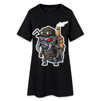 Hummelkaiser, Dampfpunk-Zepter und Gold - Frauen T-Shirt-Kleid - Schwarz - Vorne