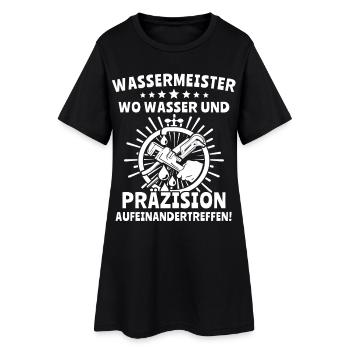 Wassermeister - Frauen T-Shirt-Kleid - Schwarz - Vorne