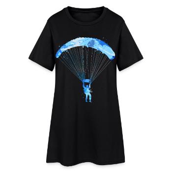 Paragliding bunt Gleitschirmfliegen Herren Gleitsc - Frauen T-Shirt-Kleid - Schwarz - Vorne