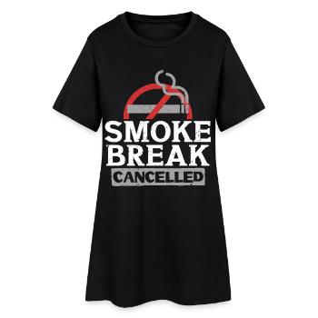 Pause fumée ex-fumeuse annulée - Robe T-shirt Femme - noir - Devant