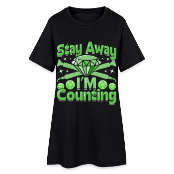 Artiste du diamant Reste loin Je compte Diamant - Robe T-shirt Femme - noir - Devant