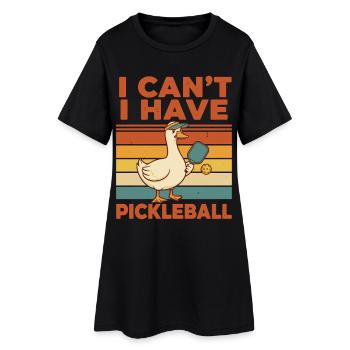 Joueur drôle de pickleball pickleball - Robe T-shirt Femme - noir - Devant