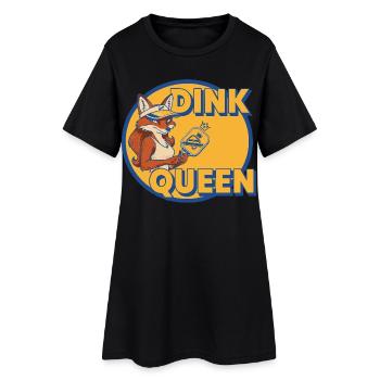 Pickleball Dink Queen Funny Player Love Pickleball - Women’s T-Shirt Dress - black - Front
