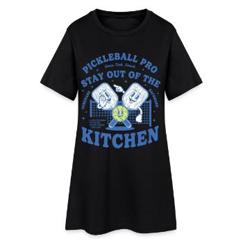Pickleball Pro Reste Hors Cuisine Amoureux - Robe T-shirt Femme - noir - Devant