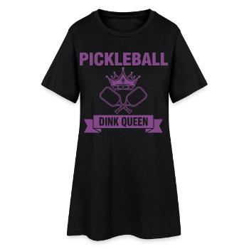 Pickleball Dink Queen Joueur drôle Adore le pickleball - Robe T-shirt Femme - noir - Devant