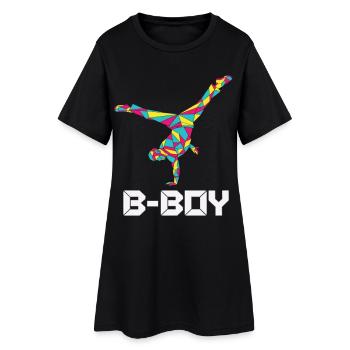 Breakdance B-Boy Street Dance Hip Hop - Women’s T-Shirt Dress - black - Front