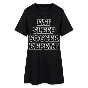 Mange, Dors Football Fan répété de football - Robe T-shirt Femme - noir - Devant