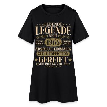 Legende seit 1966 - 60 Geburtstag Vintage Geschenk - Frauen T-Shirt-Kleid - Schwarz - Vorne