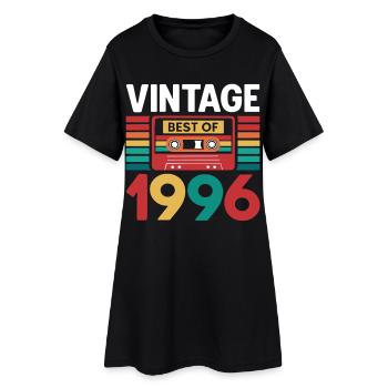 30th Birthday 30 Years 1996 Retro Vintage Gift - Women’s T-Shirt Dress - black - Front