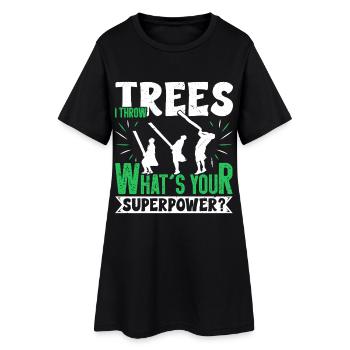 Jeux écossais des Highlands de lancer du caber - Robe T-shirt Femme - noir - Devant