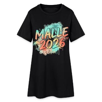 Malle 2026 Party Mallorca - Robe T-shirt Femme - noir - Devant