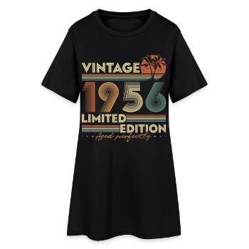 1956 Vintage Vintage Anniversaire Cadeau Rétro - Robe T-shirt Femme - noir - Devant