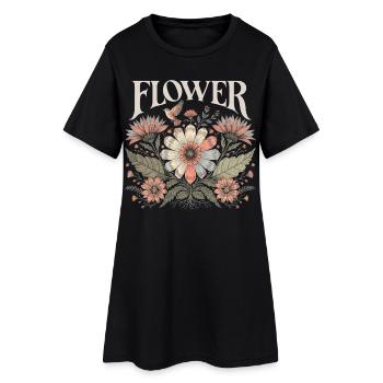 Fleurs Fleurs Cadeau pour les femmes et la maman - Robe T-shirt Femme - noir - Devant