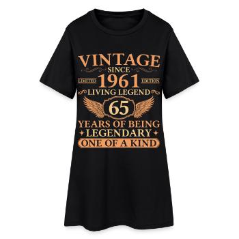 Millésime 1961 – 65e anniversaire de Living Legend - Robe T-shirt Femme - noir - Devant