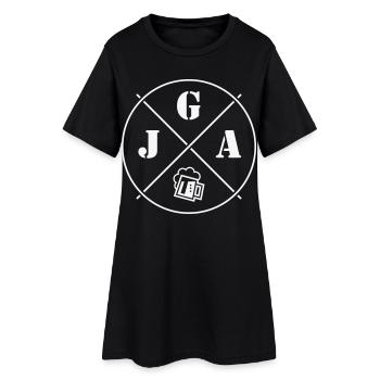 Bière pour enterrement de vie de garçon (Symbole du cercle pour enterrement de vie de garçon blanc) - Robe T-shirt Femme - noir - Devant