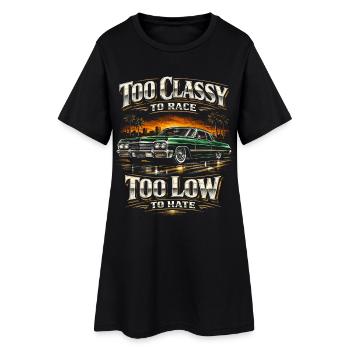 Lowrider Auto trop classe pour courir trop bas pour être détesté - Robe T-shirt Femme - noir - Devant