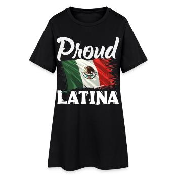 Fierté du Mexique & Maison Drapeau du Mexique - Robe T-shirt Femme - noir - Devant