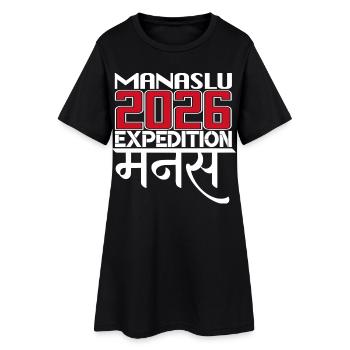 MANASLU - Women’s T-Shirt Dress - black - Front