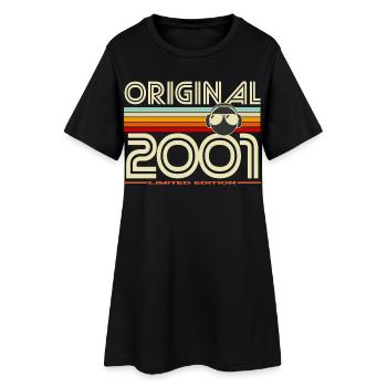 Original 2001 Limited Edition Retro - Frauen T-Shirt-Kleid - Schwarz - Vorne