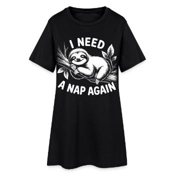I need a nap - Women’s T-Shirt Dress - black - Front