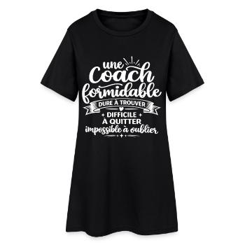 Coach Formidable Idée Cadeau Coach Sportif Humour - Robe T-shirt Femme - noir - Devant