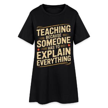 Enseignant en primaire en tant que tuteur scolaire - Robe T-shirt Femme - noir - Devant