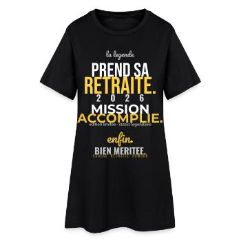 Retraite Accomplie - Robe T-shirt Femme - noir - Devant