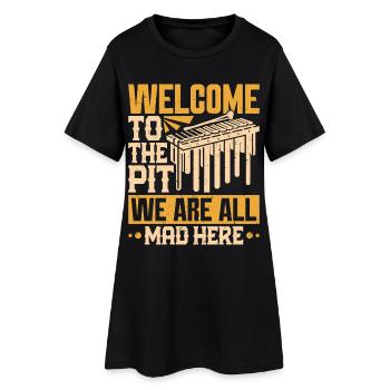 Orchestre de Marimba Fanfare de Marche Fosse de percussions - Robe T-shirt Femme - noir - Devant