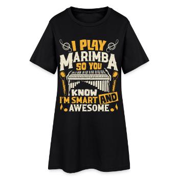 Marimbiste Orchestre d’instruments de percussion Marimba - Robe T-shirt Femme - noir - Devant