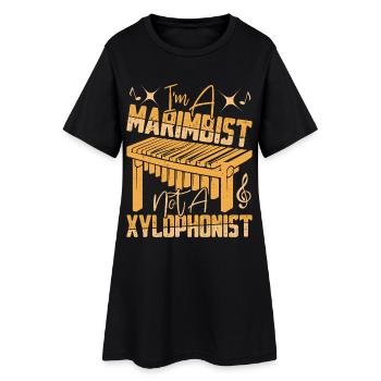 Marimbiste non xylophoniste Percussionniste - Robe T-shirt Femme - noir - Devant