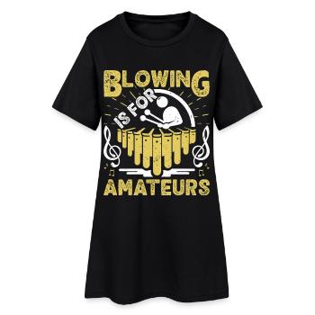 Le soufflage du joueur de marimba est pour les percussions amateurs - Robe T-shirt Femme - noir - Devant