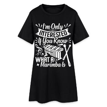 Marimbiste Musicien d’instruments de percussion - Robe T-shirt Femme - noir - Devant