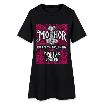 Mothor Viking Mère Thor Marteau Dire - Robe T-shirt Femme - noir - Devant
