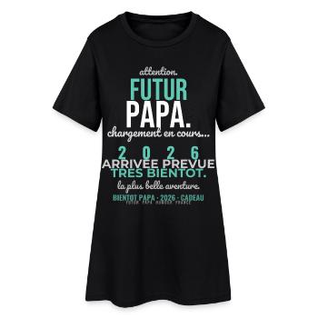 Futur Papa 2026 - Robe T-shirt Femme - noir - Devant