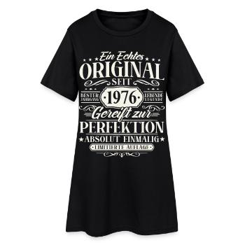 Original 1976 Jahrgang Vintage Geburtstag Geschenk - Frauen T-Shirt-Kleid - Schwarz - Vorne